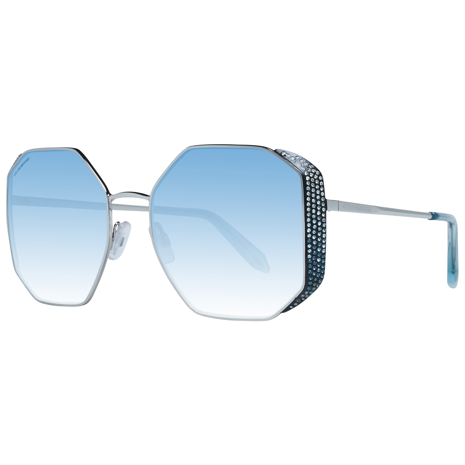 Elegant Silver Trapezium Sunglasses