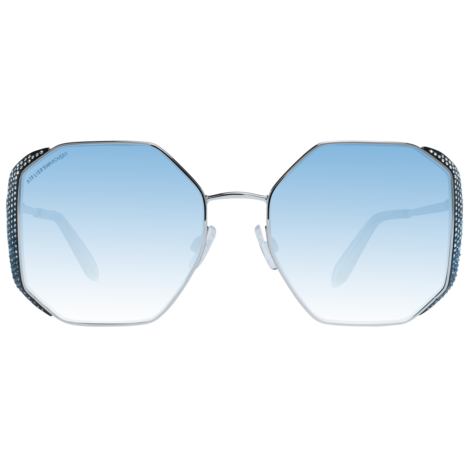 Elegant Silver Trapezium Sunglasses