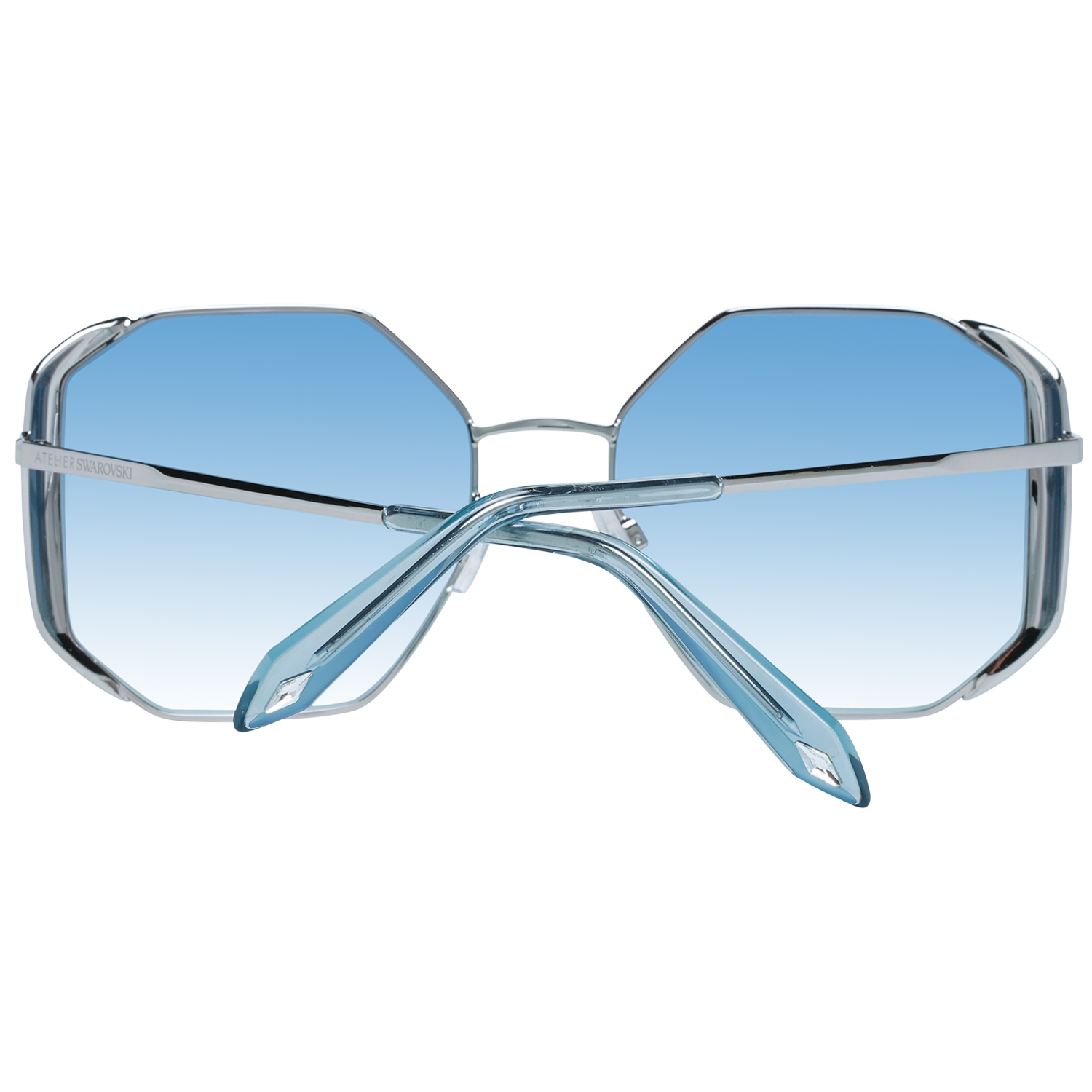 Elegant Silver Trapezium Sunglasses