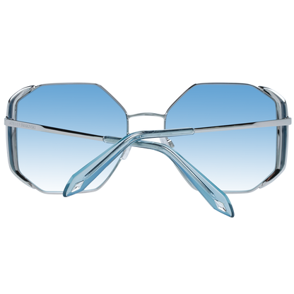 Elegant Silver Trapezium Sunglasses