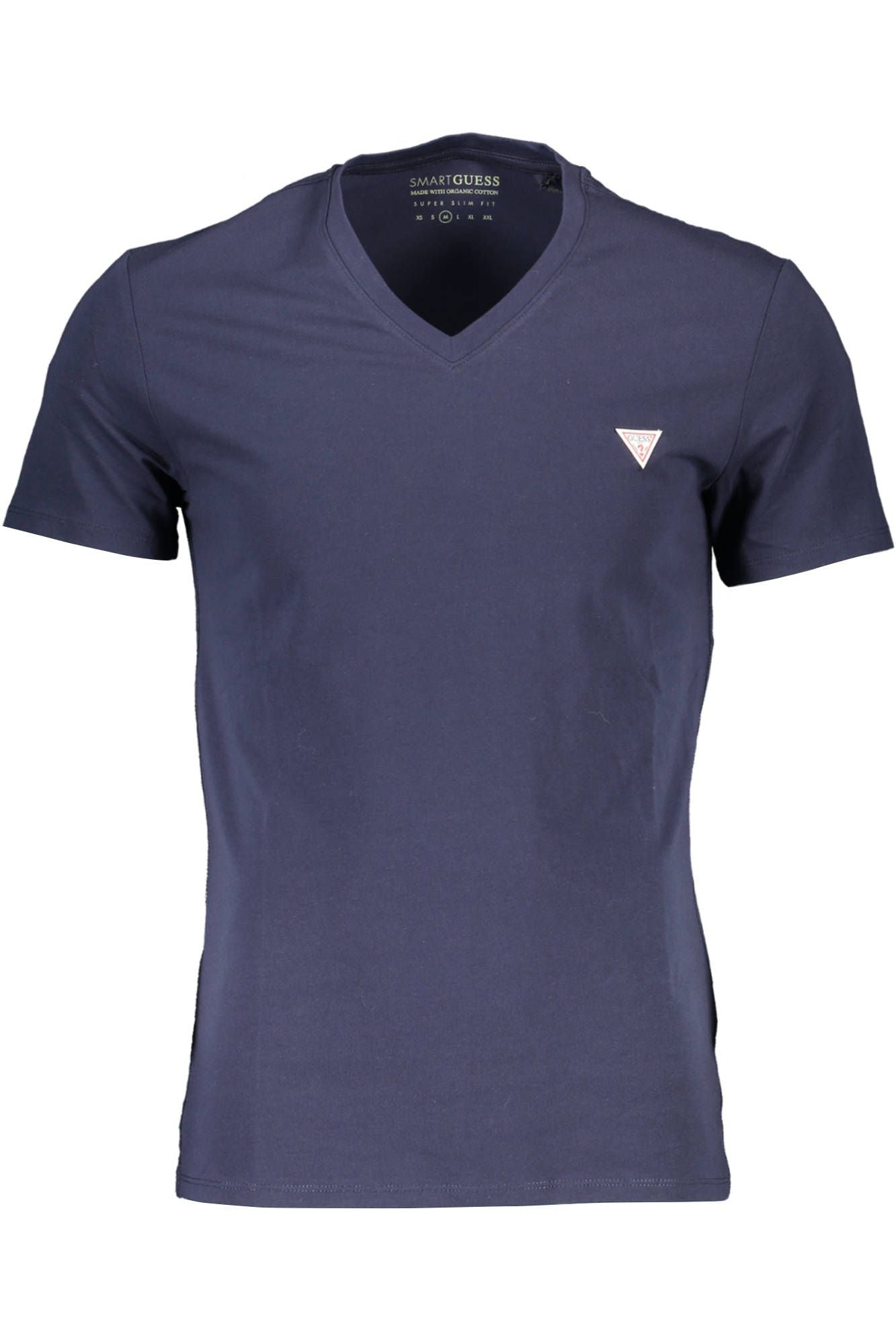 Sleek V-Neck Slim Fit Blue Tee