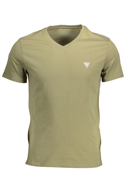 Green Cotton Men T-Shirt