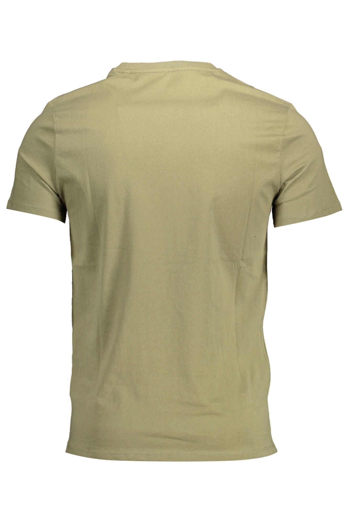 Green Cotton Men T-Shirt