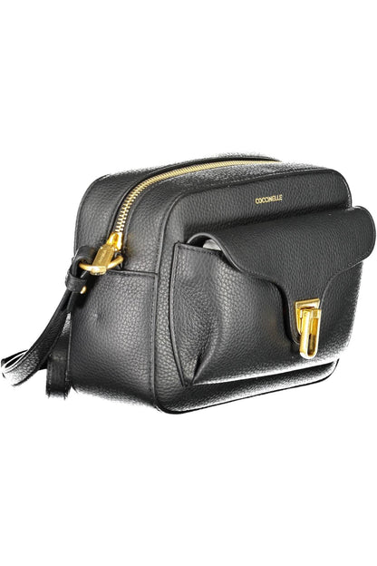 Elegant Black Leather Shoulder Bag