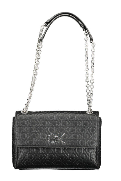 Chic Black Chain Handle Handbag