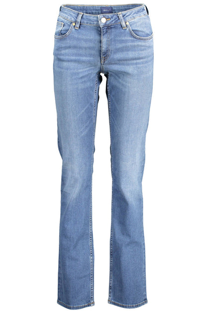 Chic Slim-Fit Faded Blue Jeans