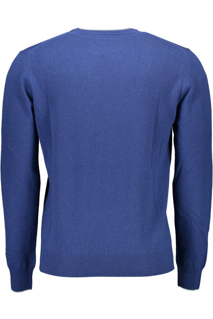 Blue Wool Mens Sweater