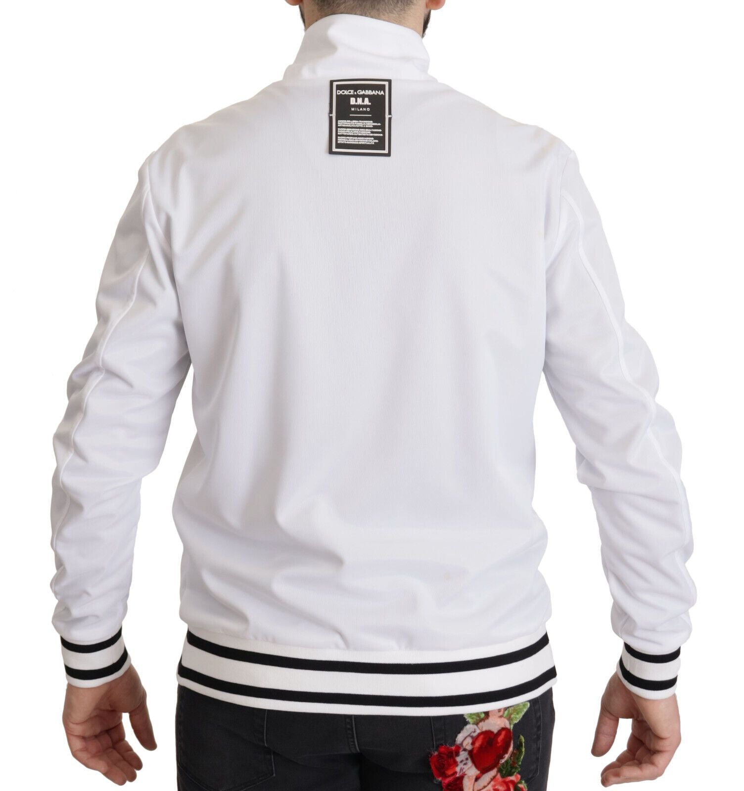 Sleek White Zip Sweater for Men