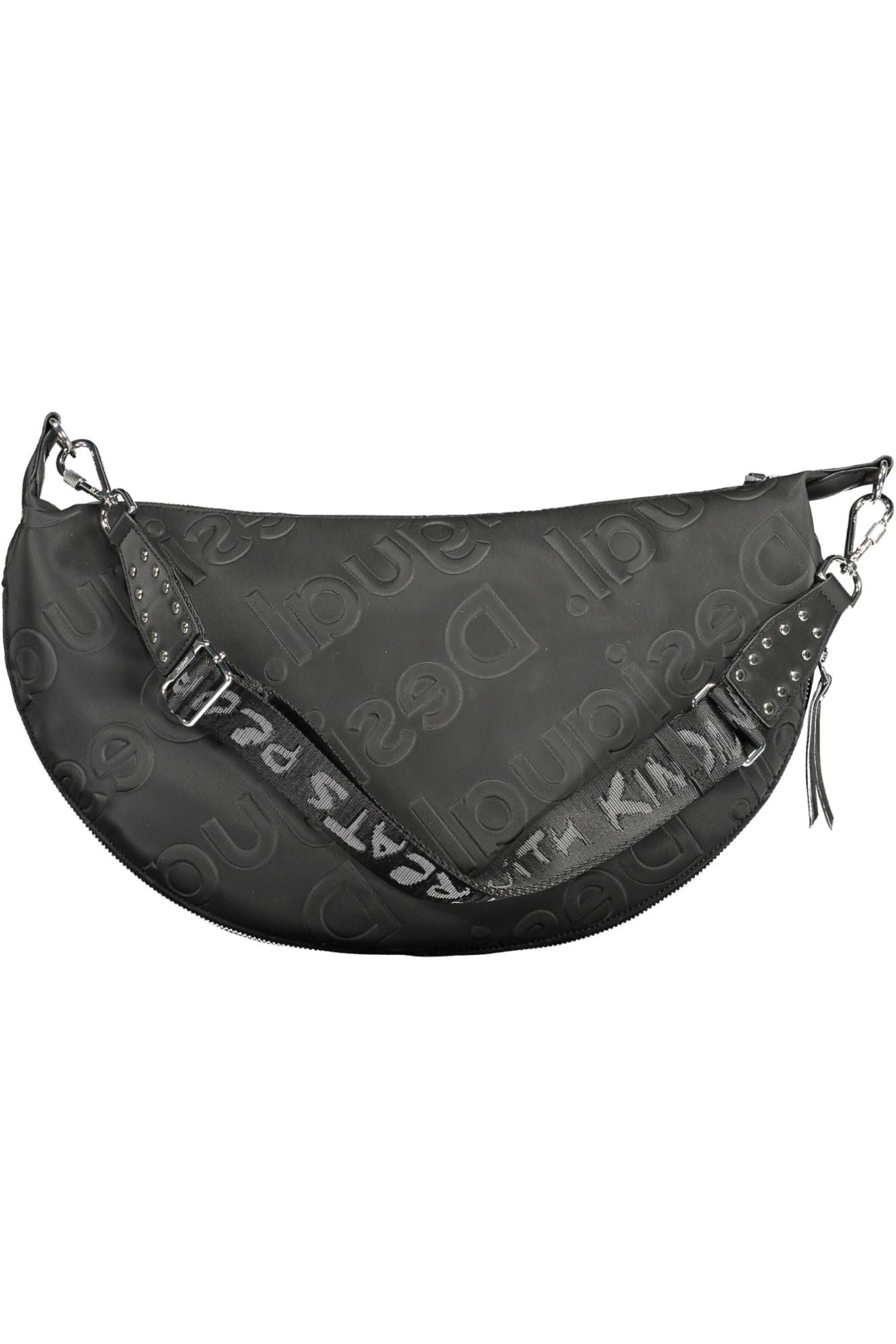 Black Polyethylene Women Handbag