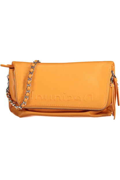 Orange Polyethylene Women Handbag