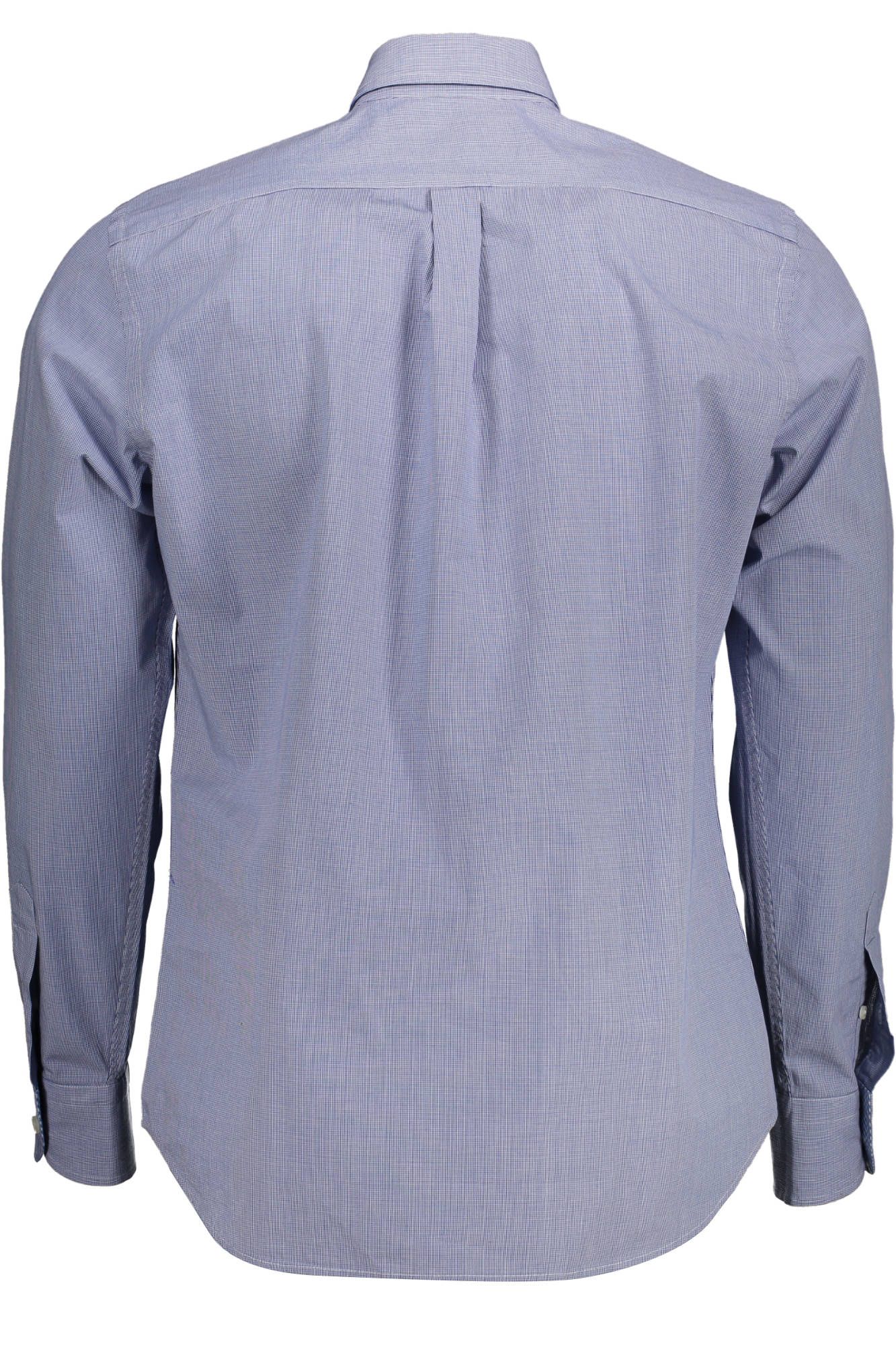 Blue Cotton Men Shirt