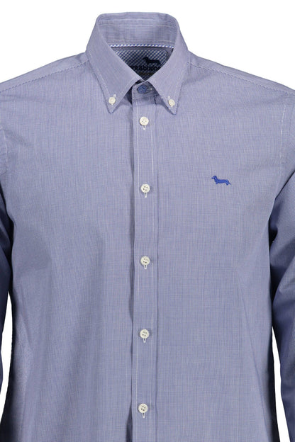 Blue Cotton Men Shirt