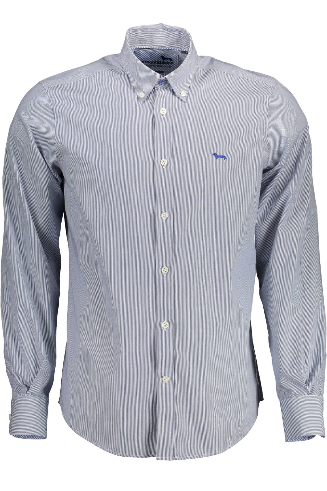 Blue Cotton Men Shirt