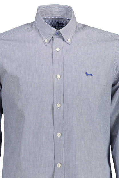 Blue Cotton Men Shirt