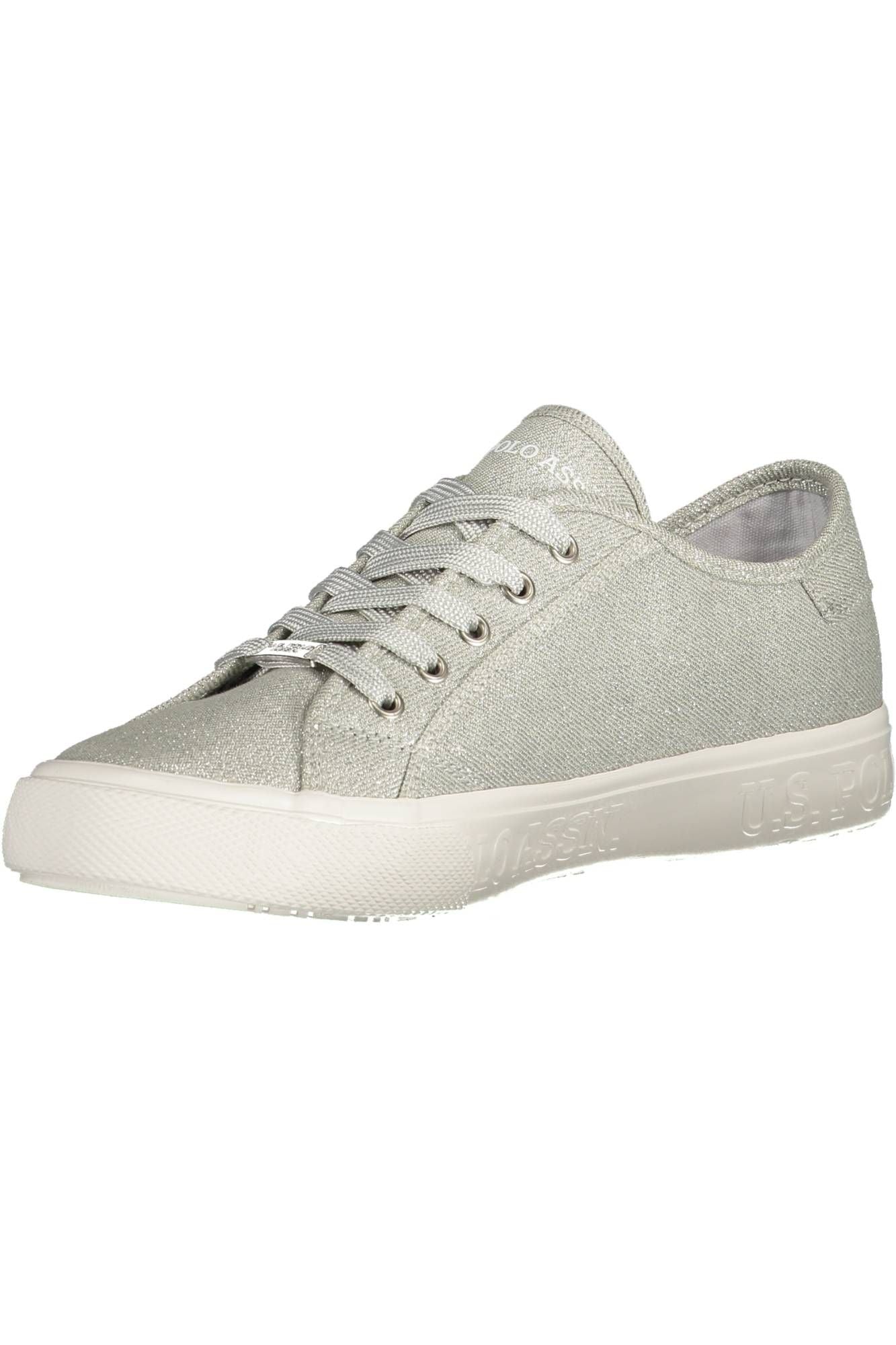 Silver Polyester Women Sneaker