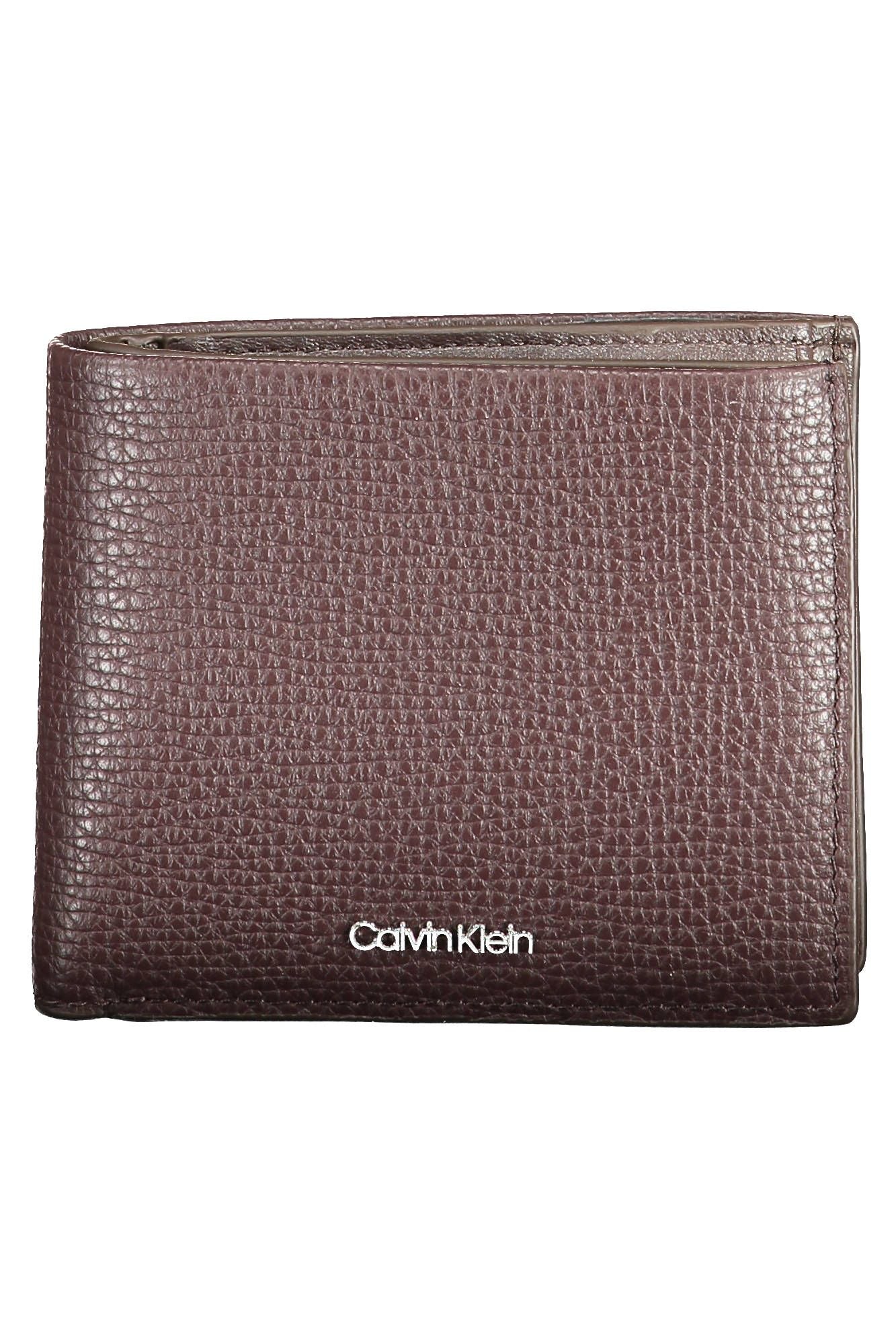 Elegant Brown Leather Wallet with Coin Purse