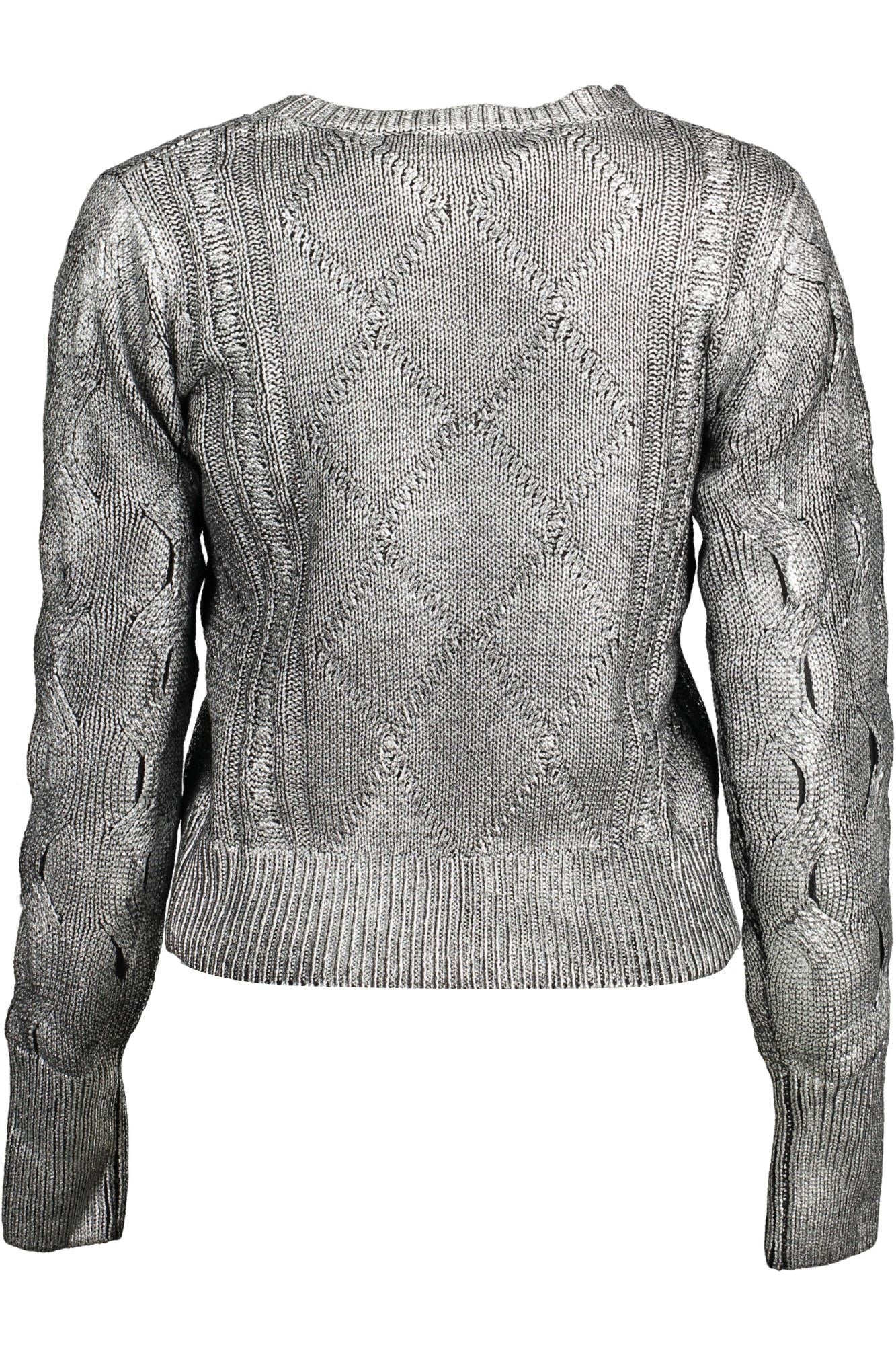 Silver Cotton Women Sweater