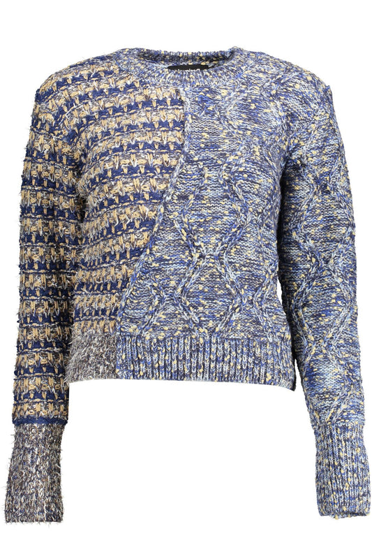 Eclectic Blue Contrast Detail Sweater