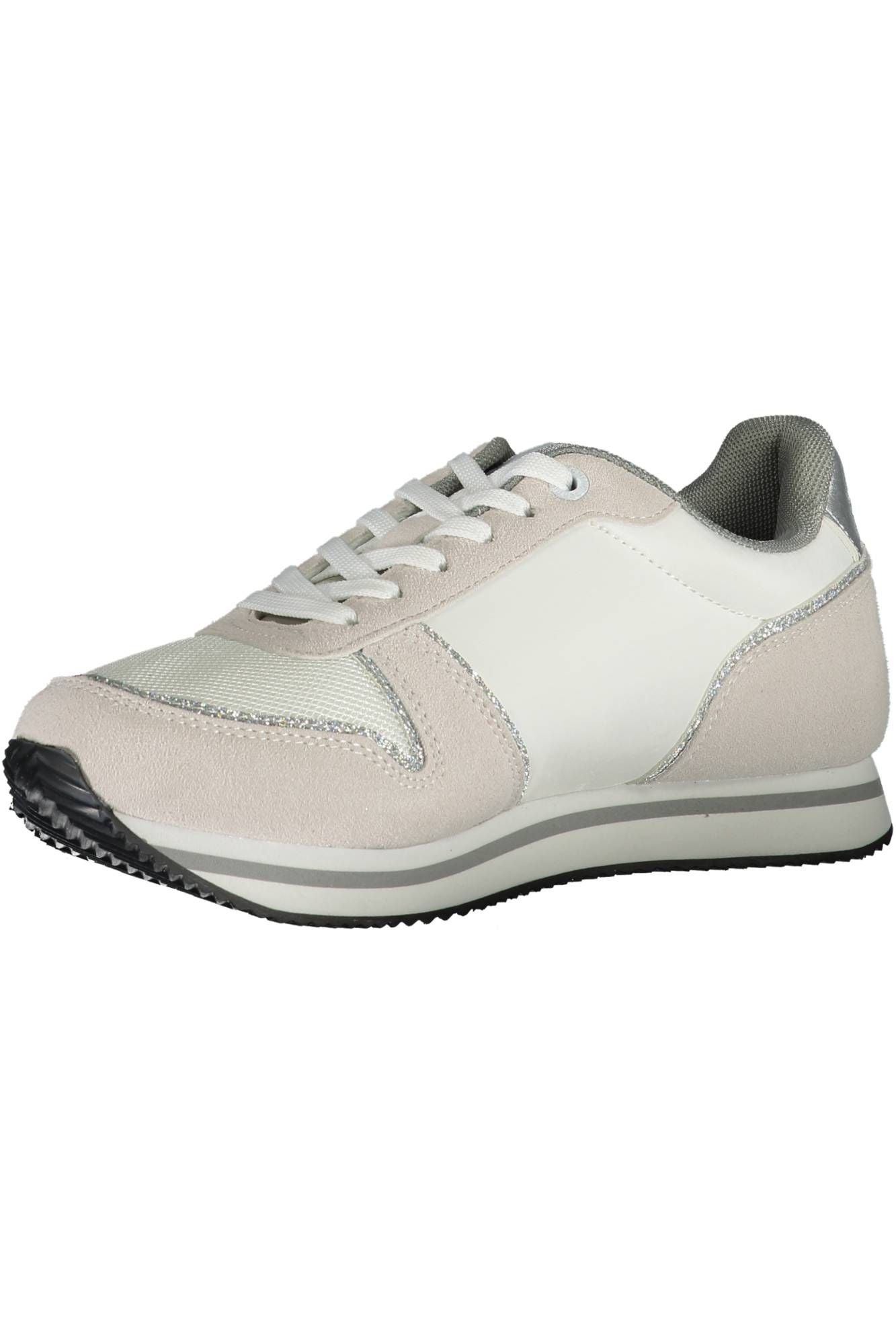 White Polyester Women Sneaker