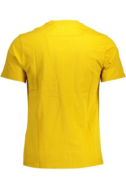 Yellow Cotton Men T-Shirt