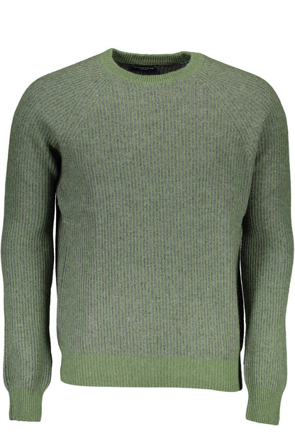 Eco-Conscious Wool-Blend Green Sweater