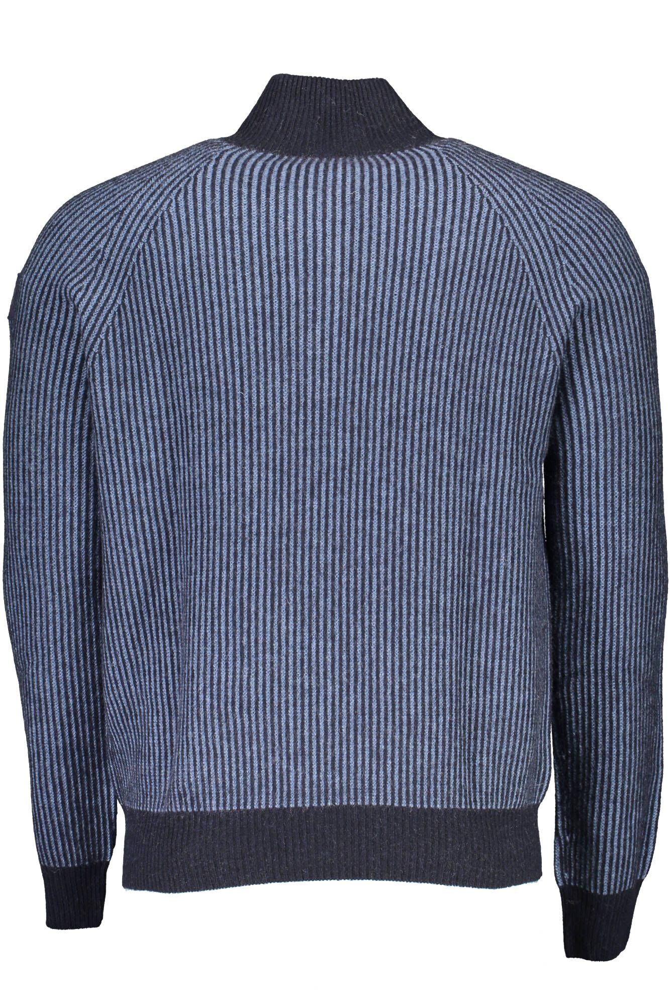 Eco-Conscious Blue Half-Zip Sweater