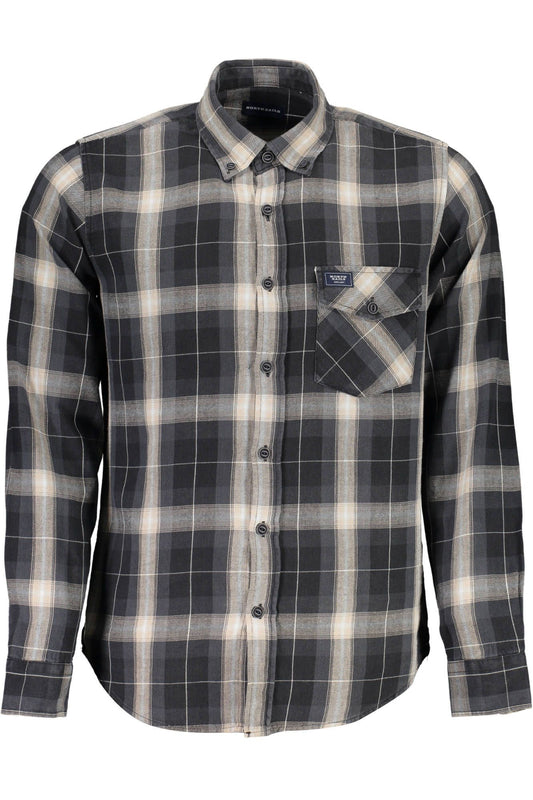 Black Cotton Men Shirt