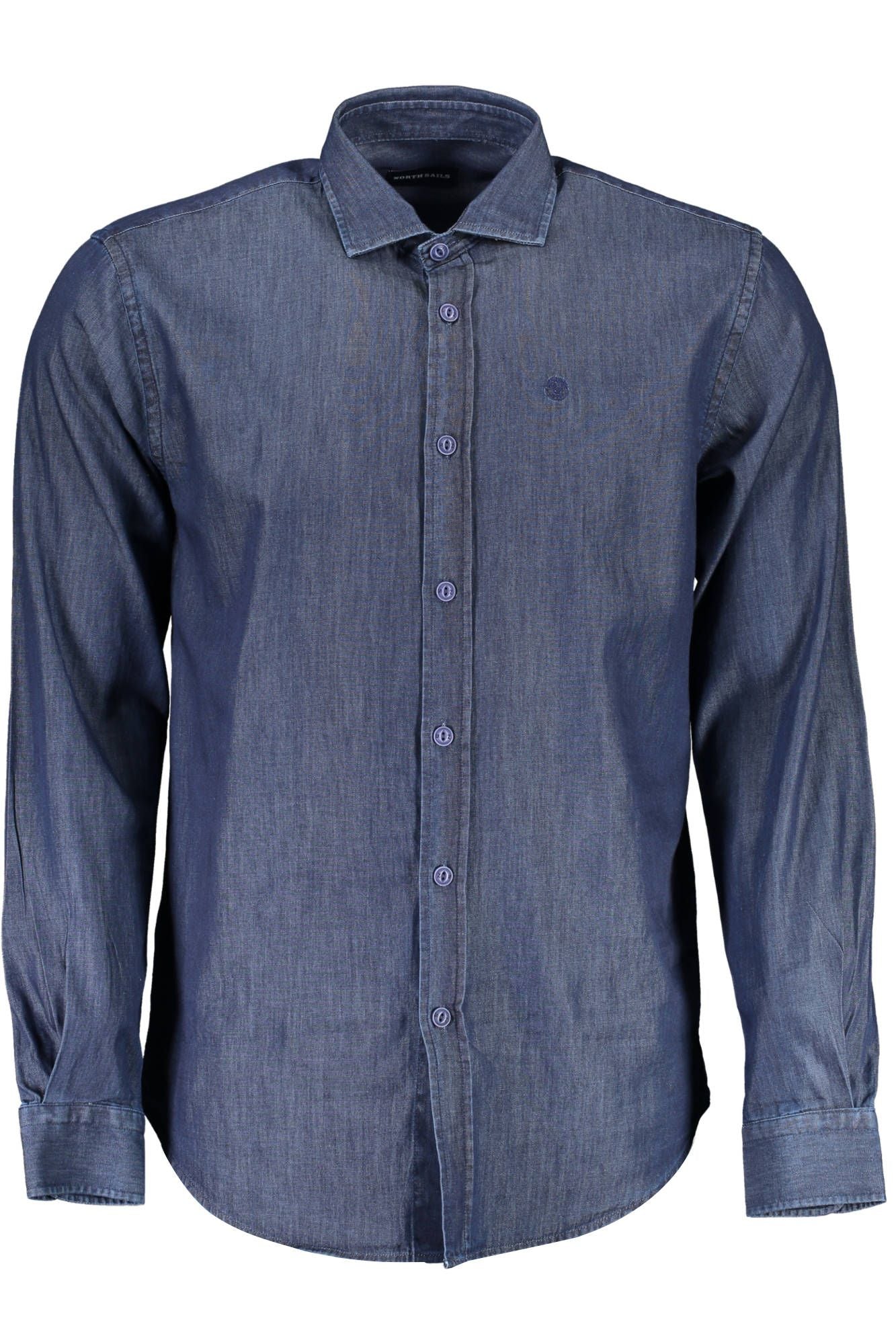 Blue Cotton Men Shirt