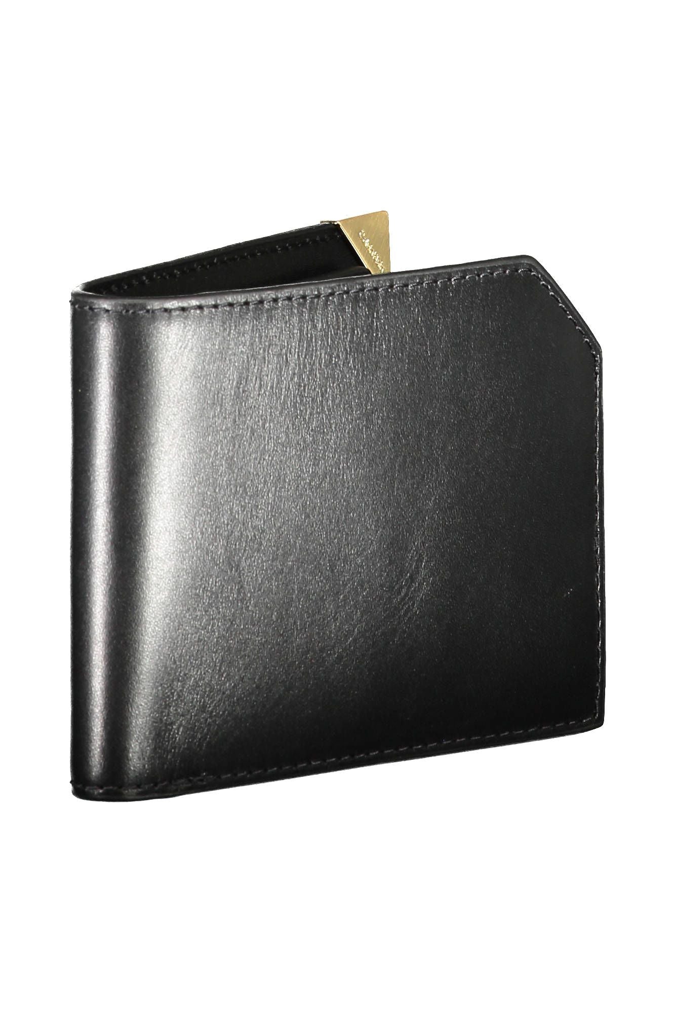 Sleek RFID-Protected Black Leather Wallet