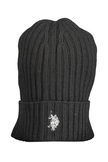 Black Wool Men Cap