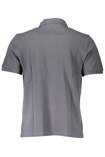 Sleek Gray Short-Sleeved Polo Shirt