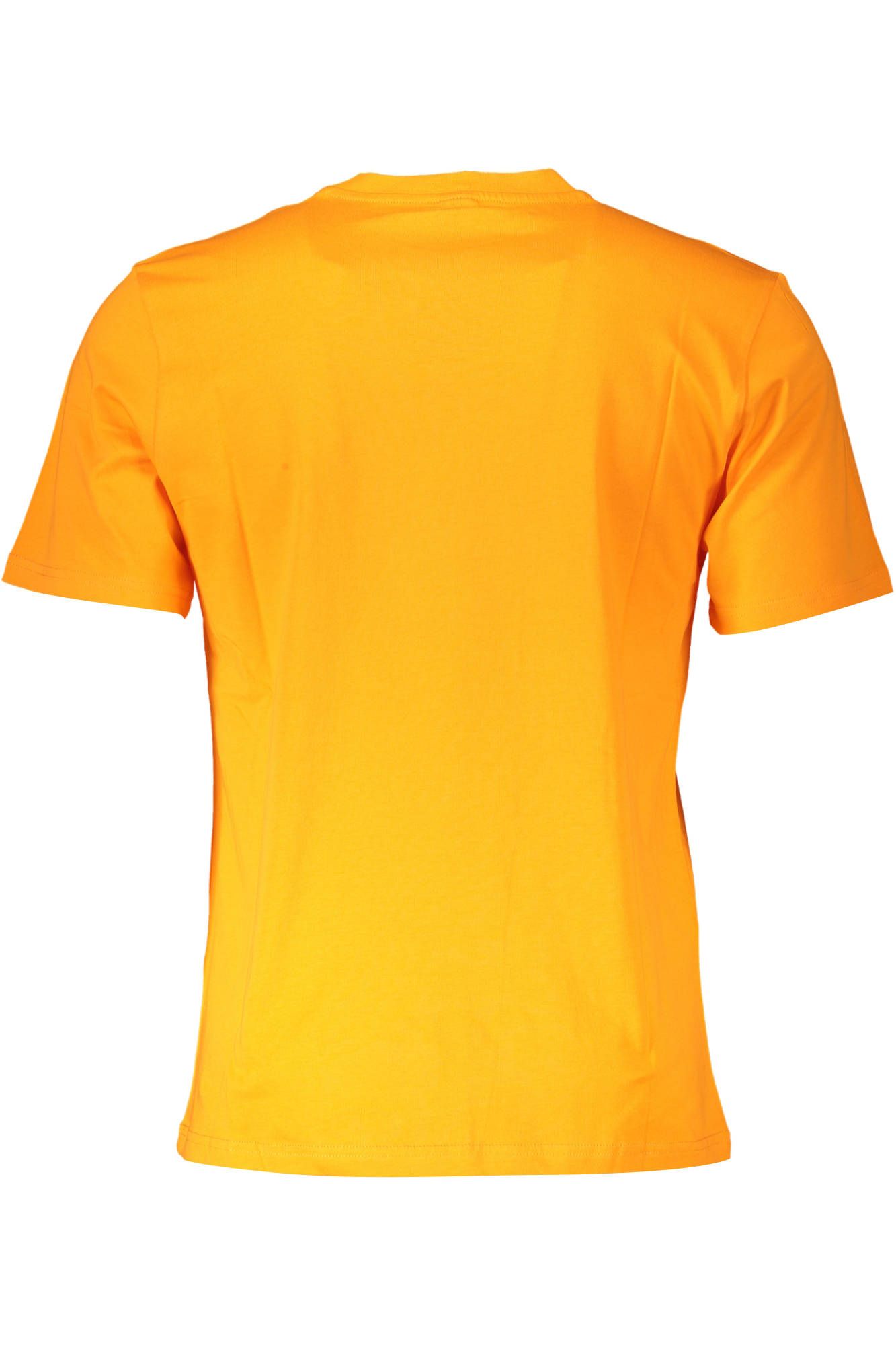 Vibrant Orange Round Neck Cotton Tee