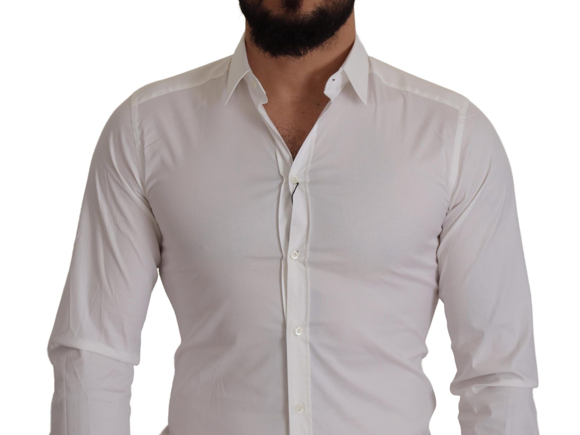 Elegant Slim Fit Dress Shirt - White