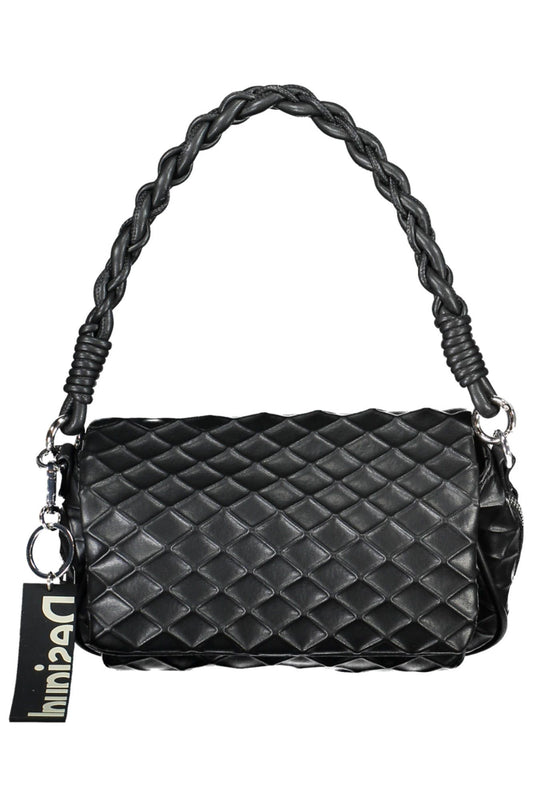 Chic Black Expandable Shoulder Bag