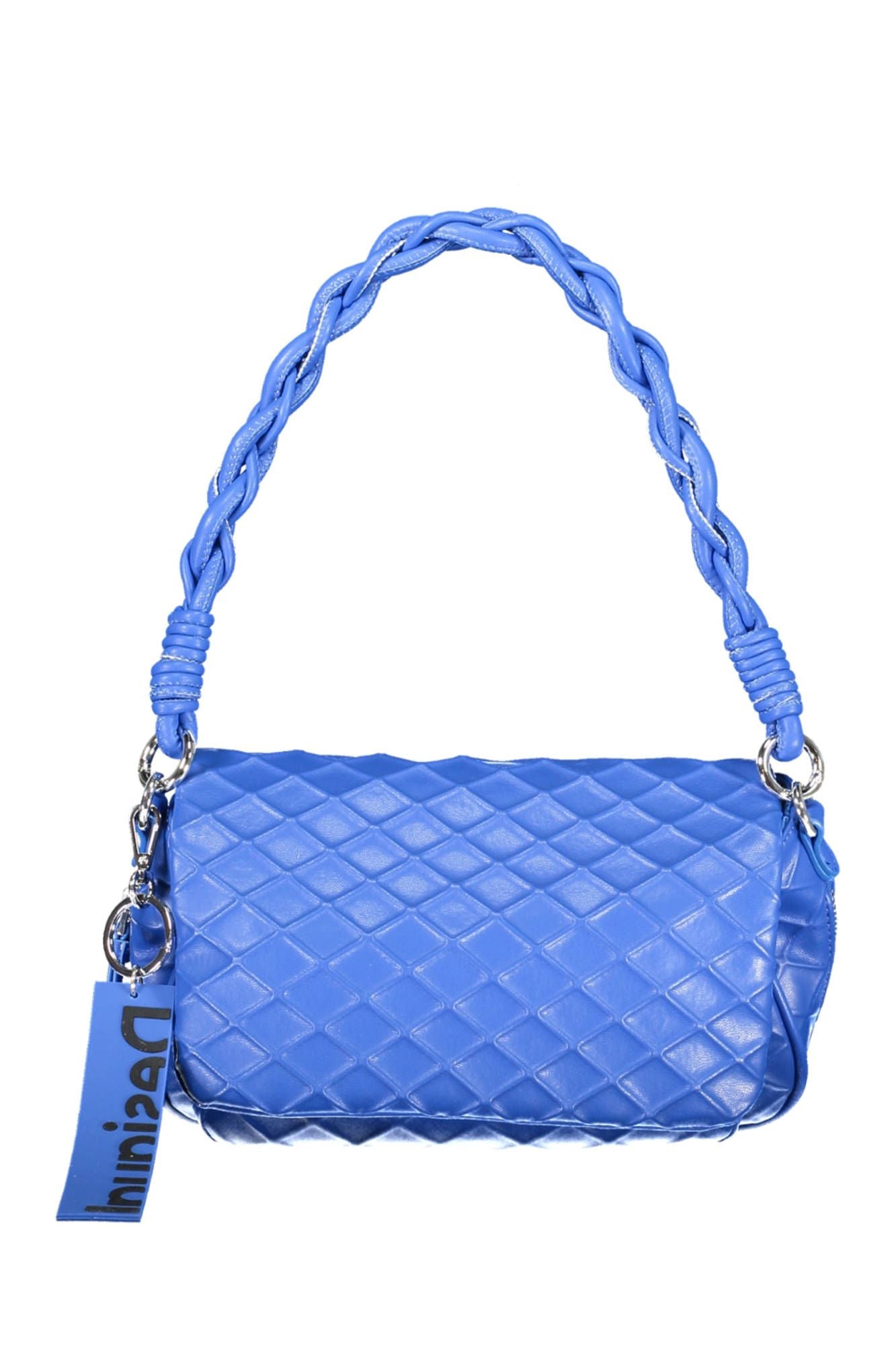 Blue Polyethylene Women Handbag