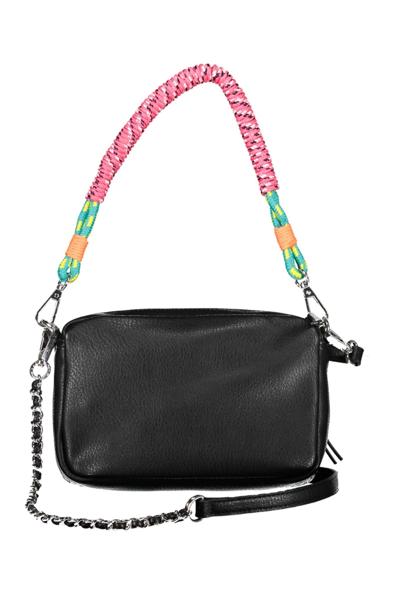 Black Polyethylene Women Handbag