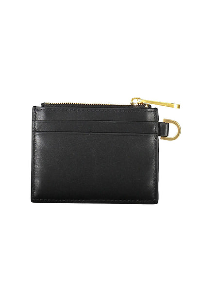 Sleek Leather Card Holder with Contrast Details