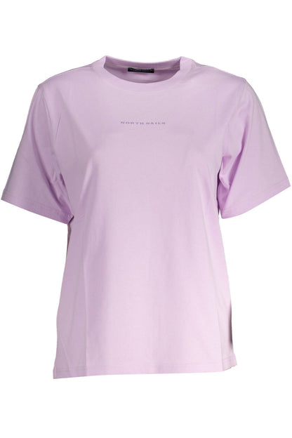 Chic Pink Organic Cotton Tee with Logo Print