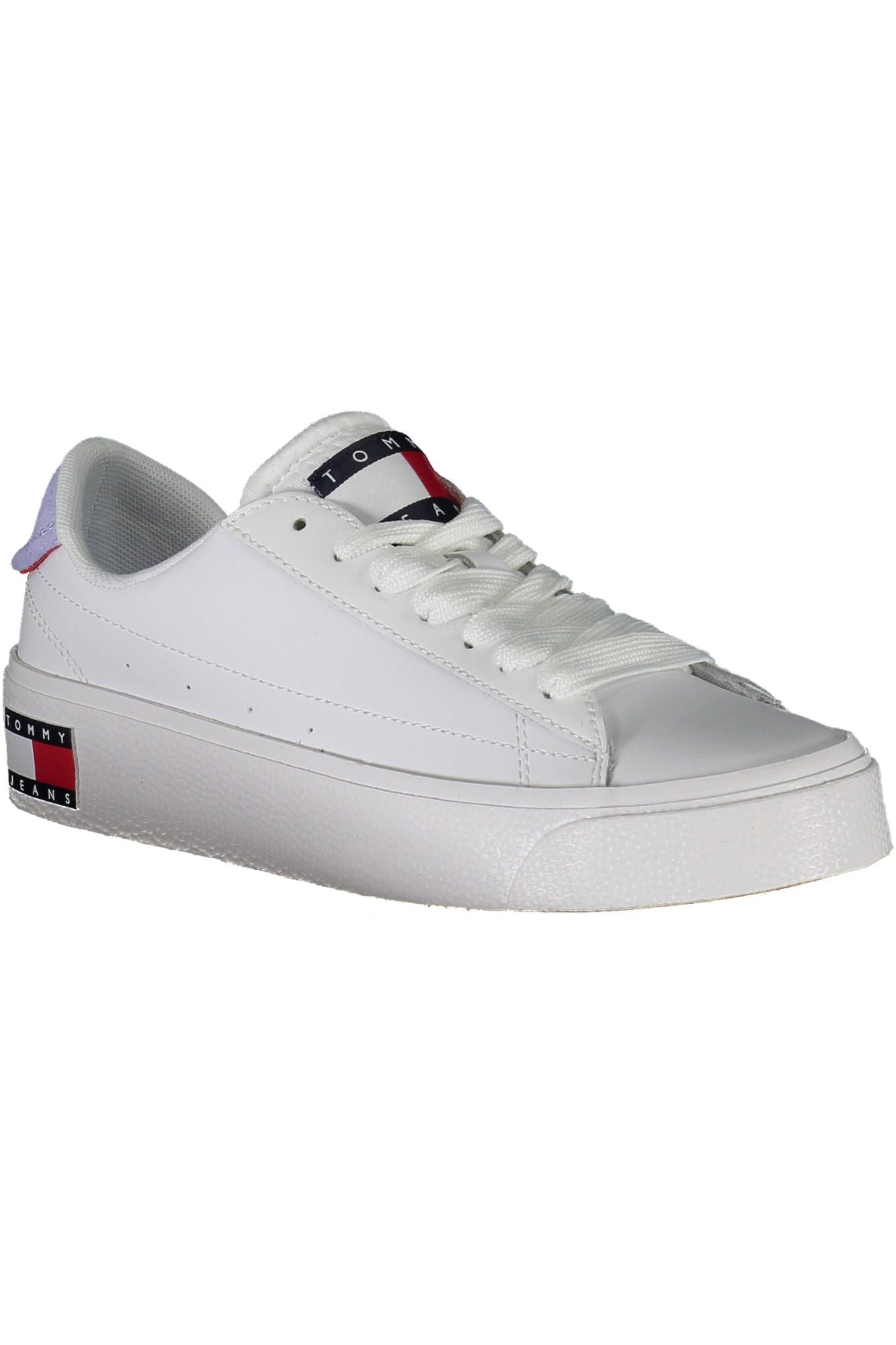 Eco-Conscious White Sneakers with Logo Accents