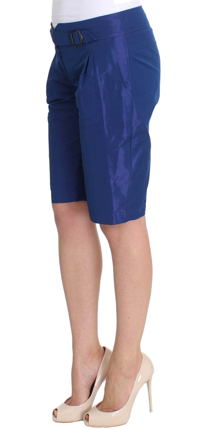 Chic Blue Mid Waist Shorts