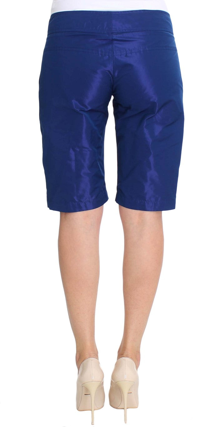 Chic Blue Mid Waist Shorts