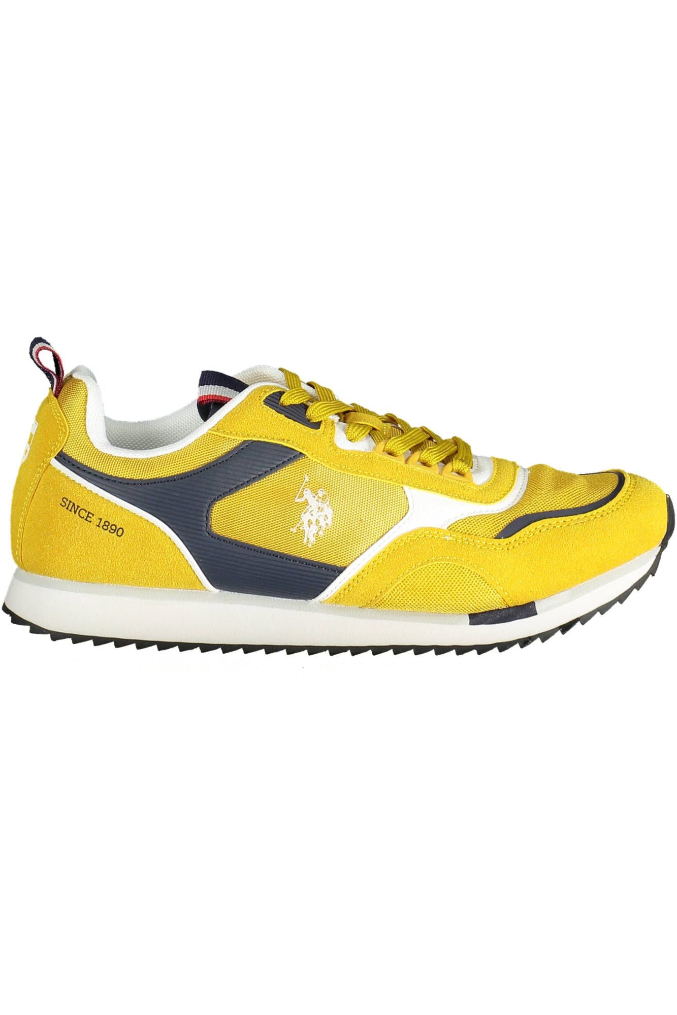 Dashing Yellow Lace-Up Sports Sneakers