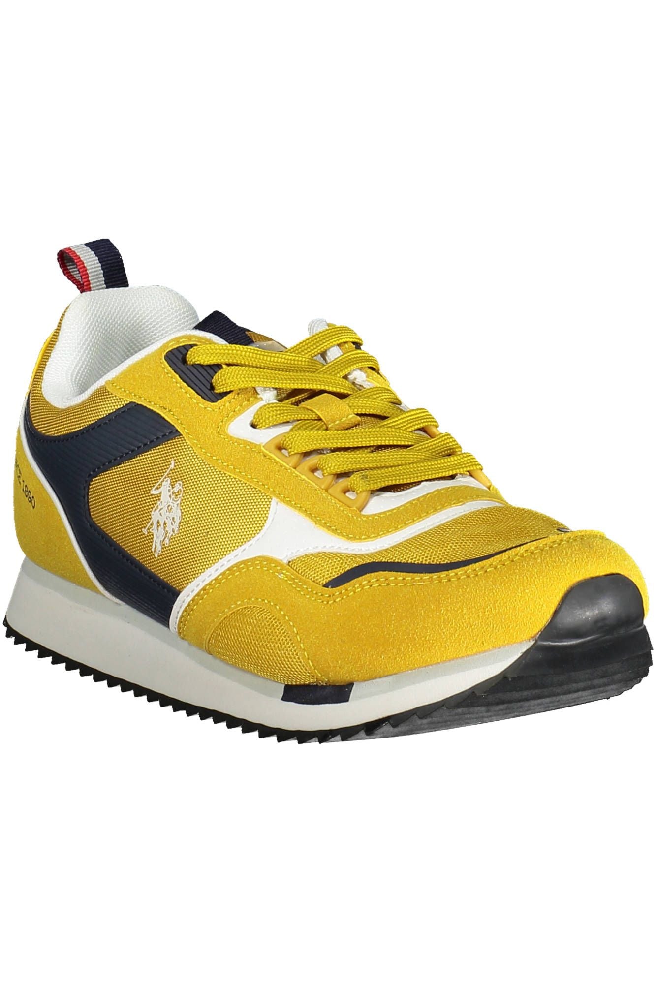 Dashing Yellow Lace-Up Sports Sneakers