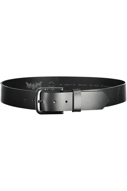 Black Leather Men Belt