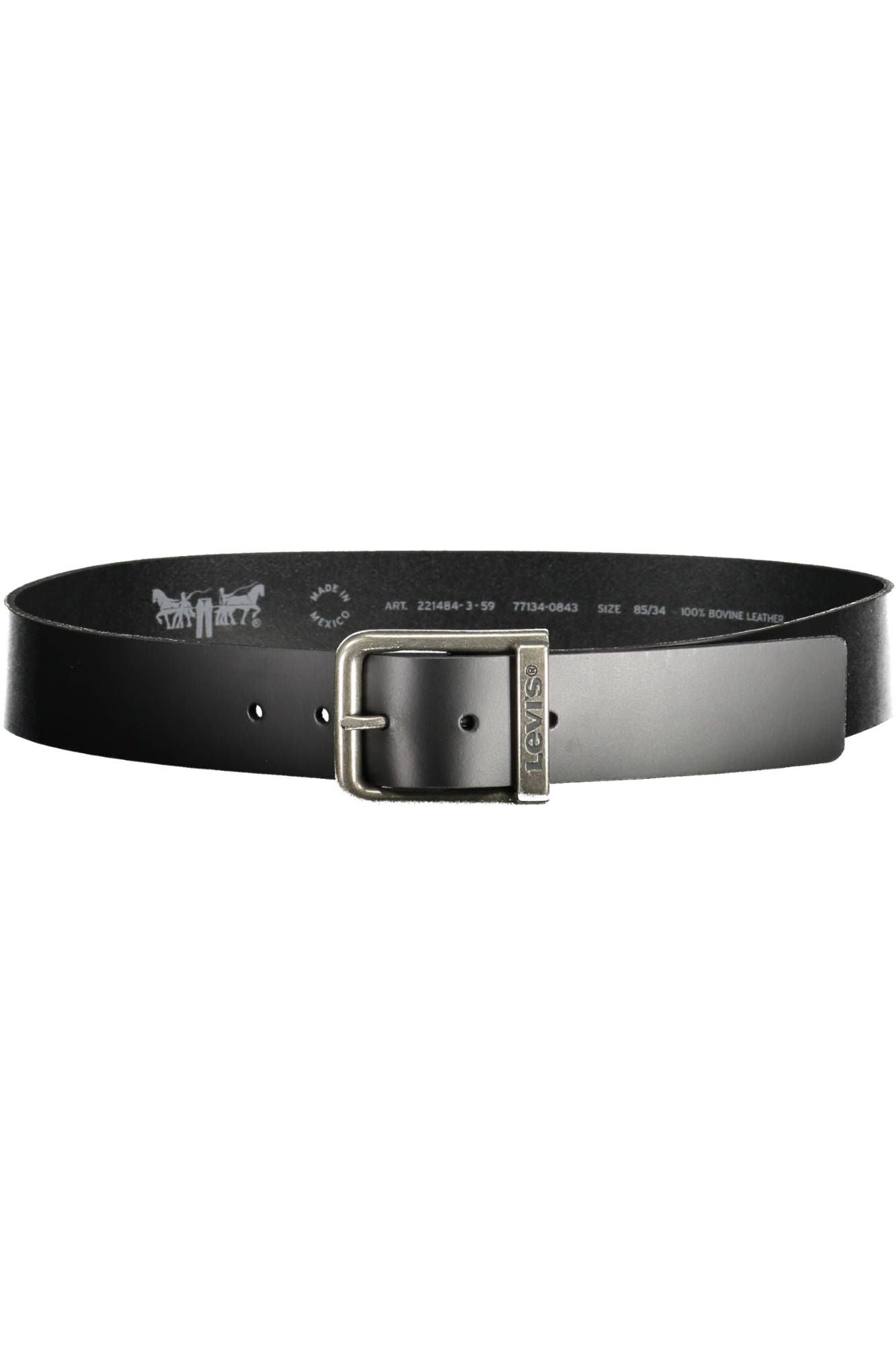 Black Leather Men Belt