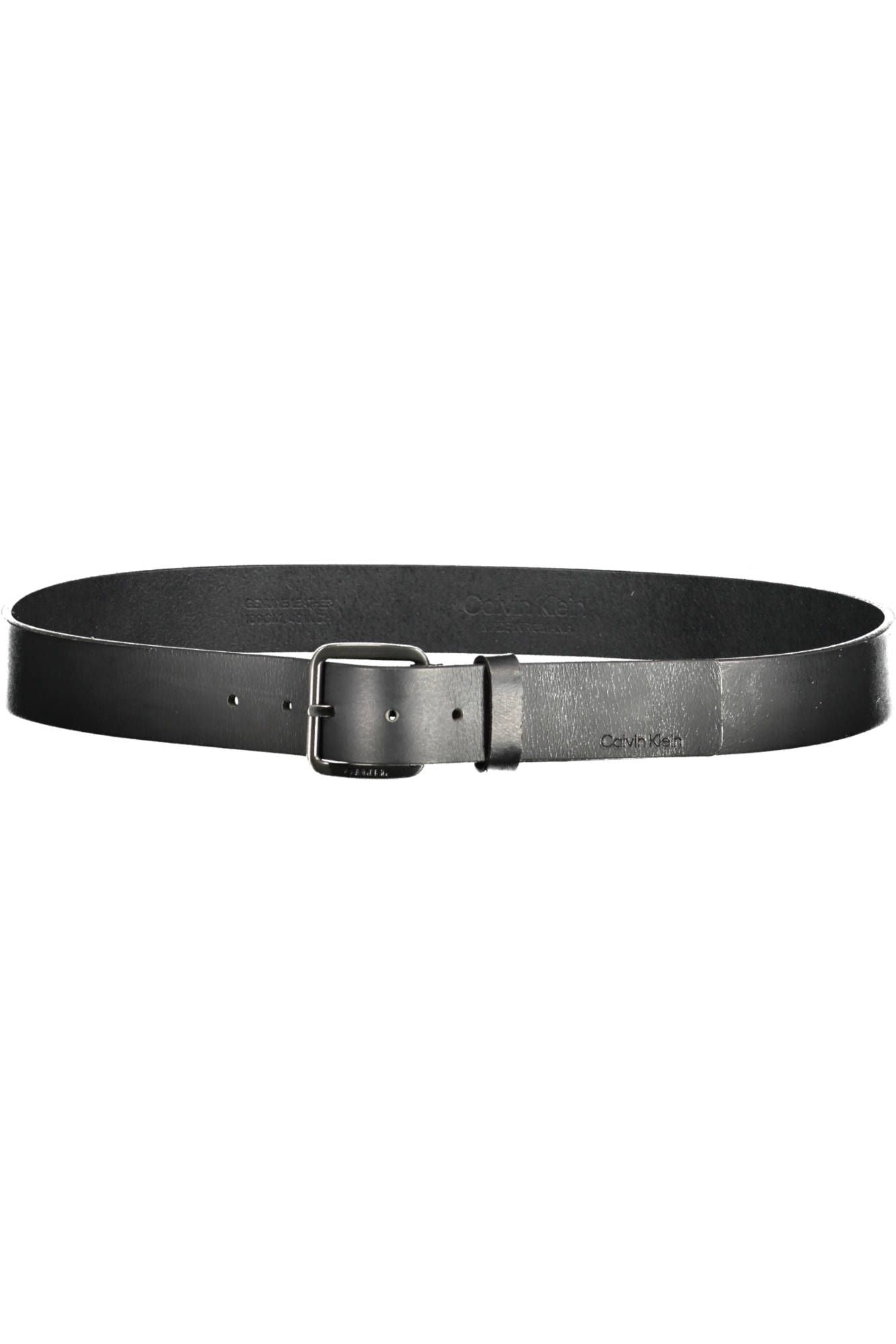 Sleek Leather Belt with Metal Buckle