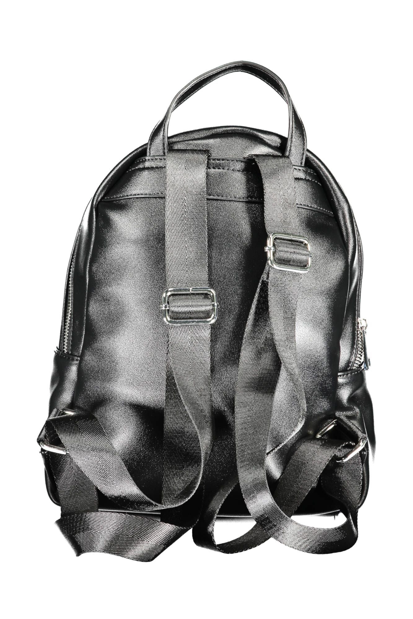 Black Polyethylene Women Backpack