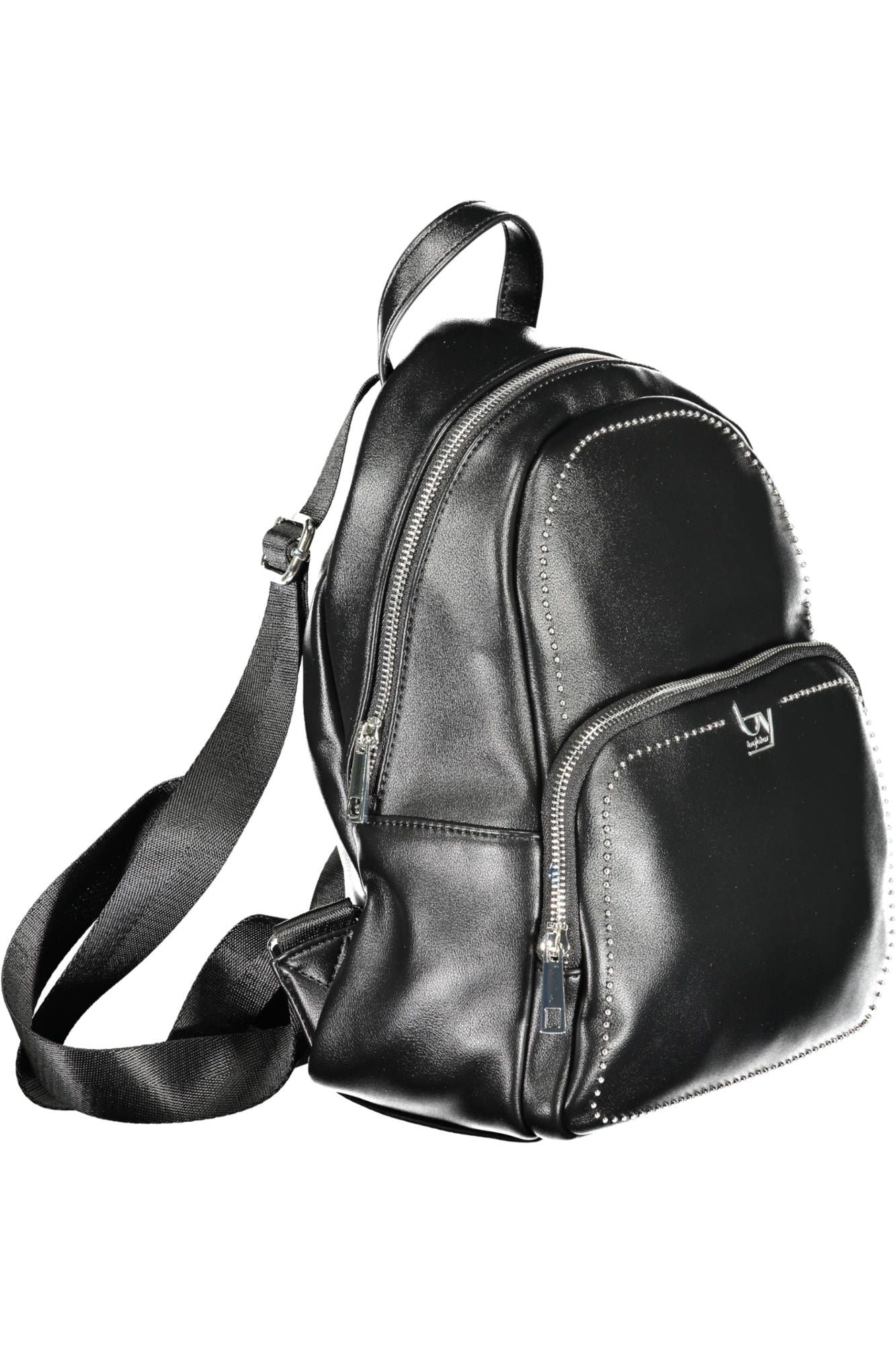 Black Polyethylene Women Backpack