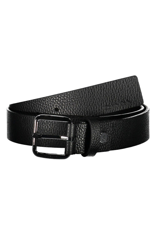 Black Leather Men Belt