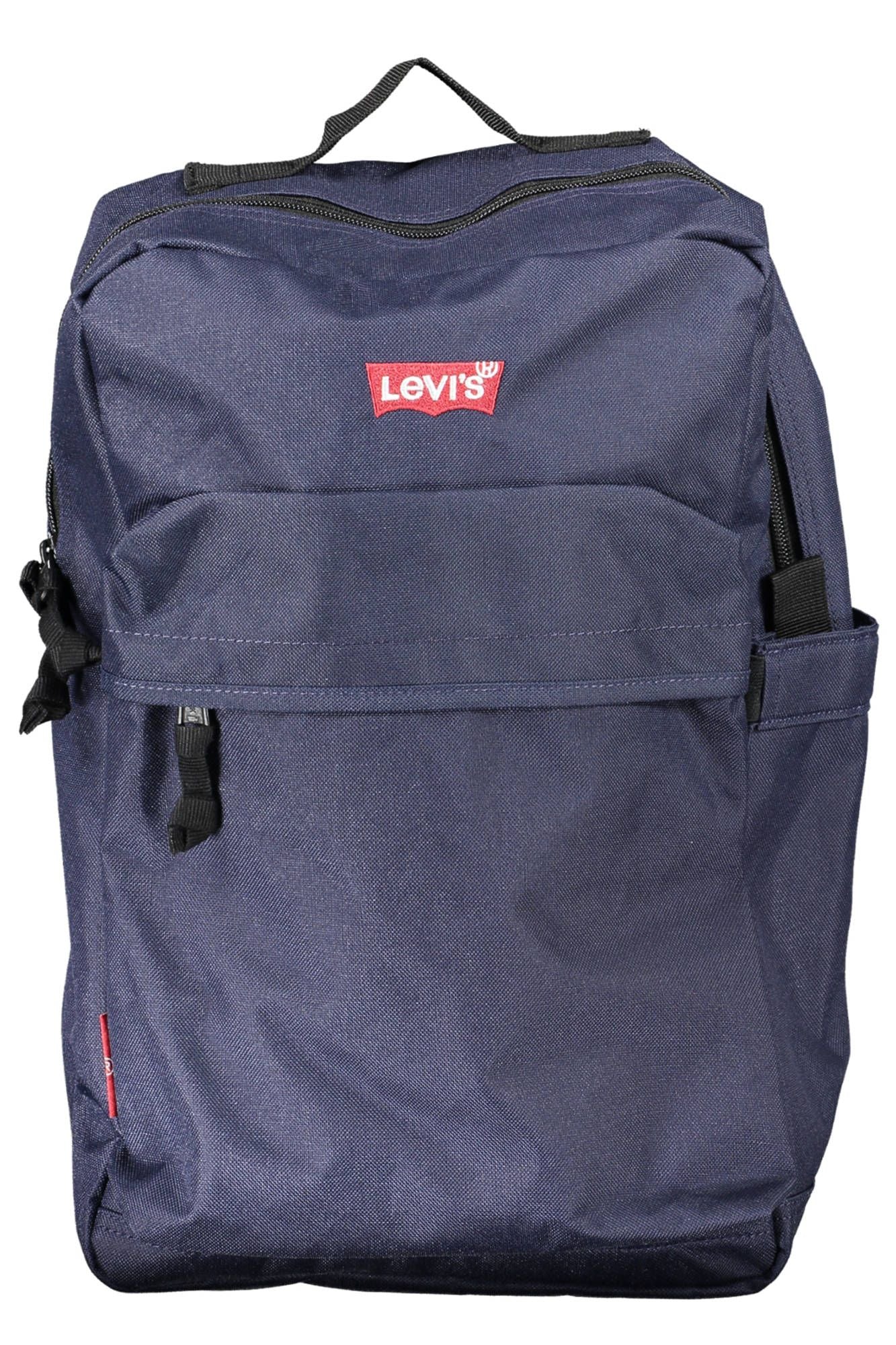 Blue Polyester Men Backpack